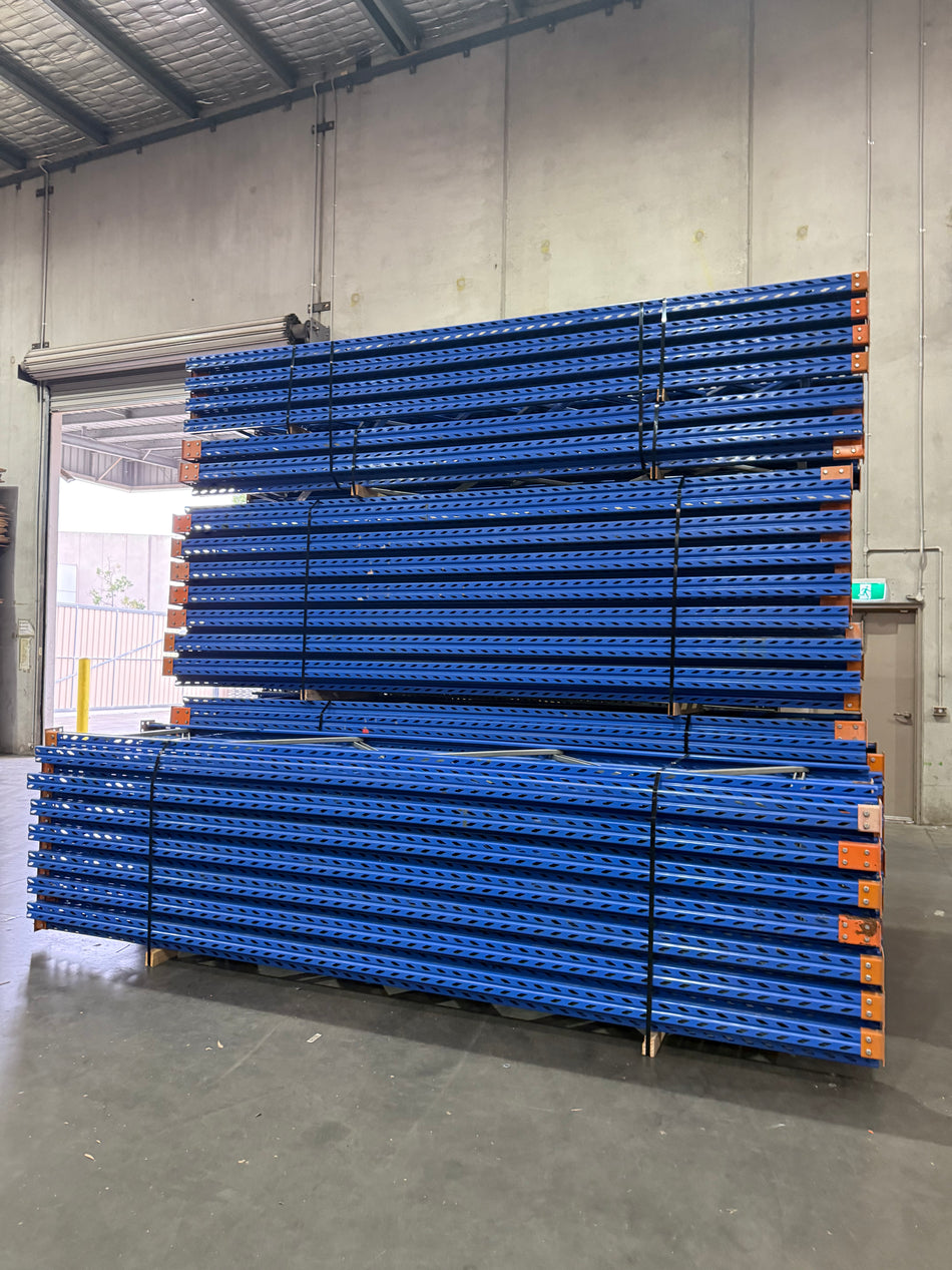 Colby Pallet Racking Frames (Blue) - 4200mm x 840mm - Used