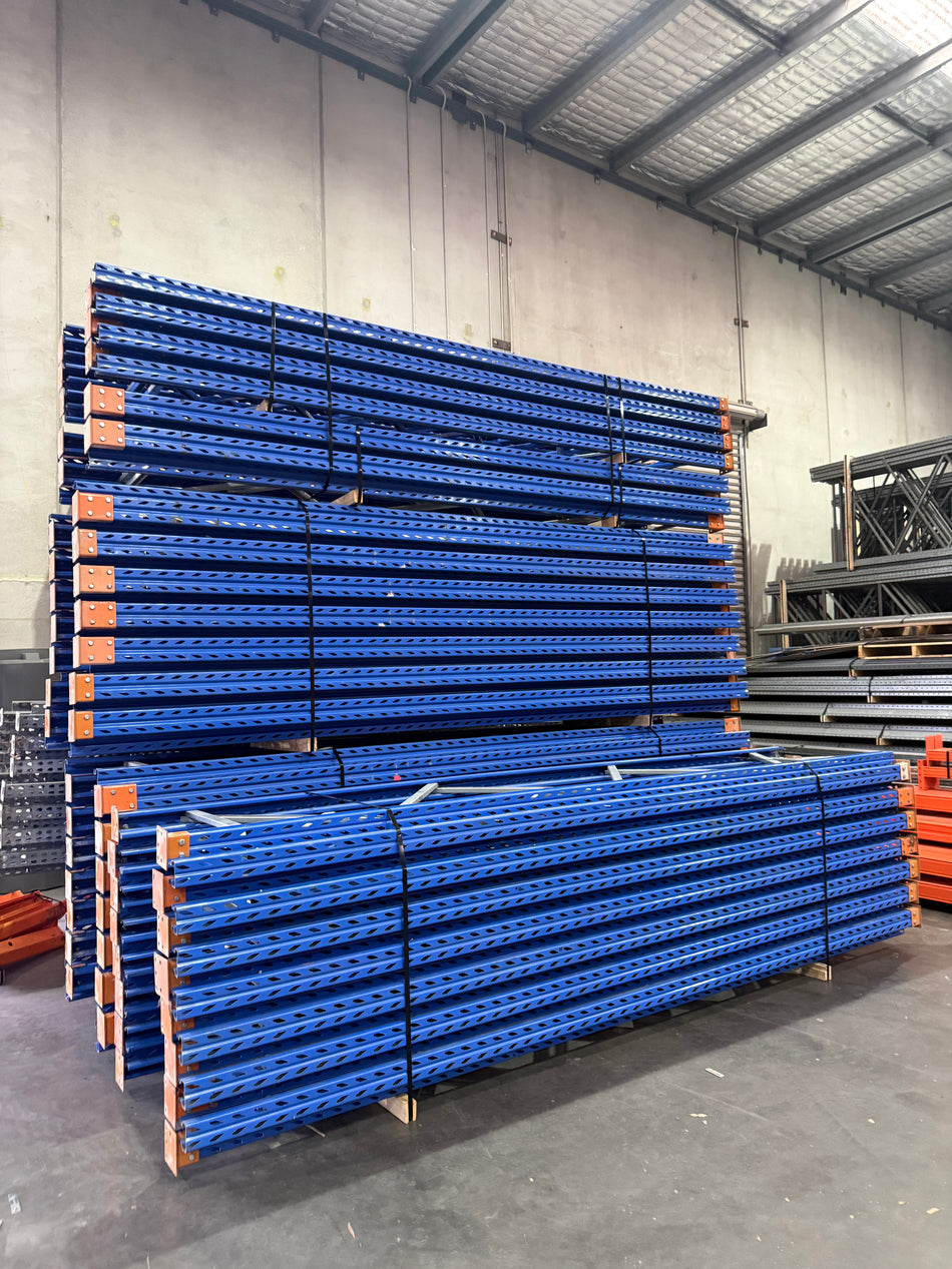 Colby Pallet Racking Frames (Blue) - 4200mm x 840mm - Used