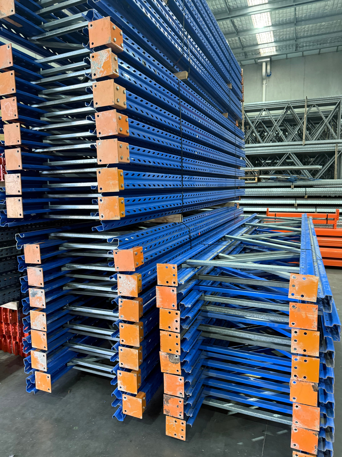 Colby Pallet Racking Frames (Blue) - 4200mm x 840mm - Used ...