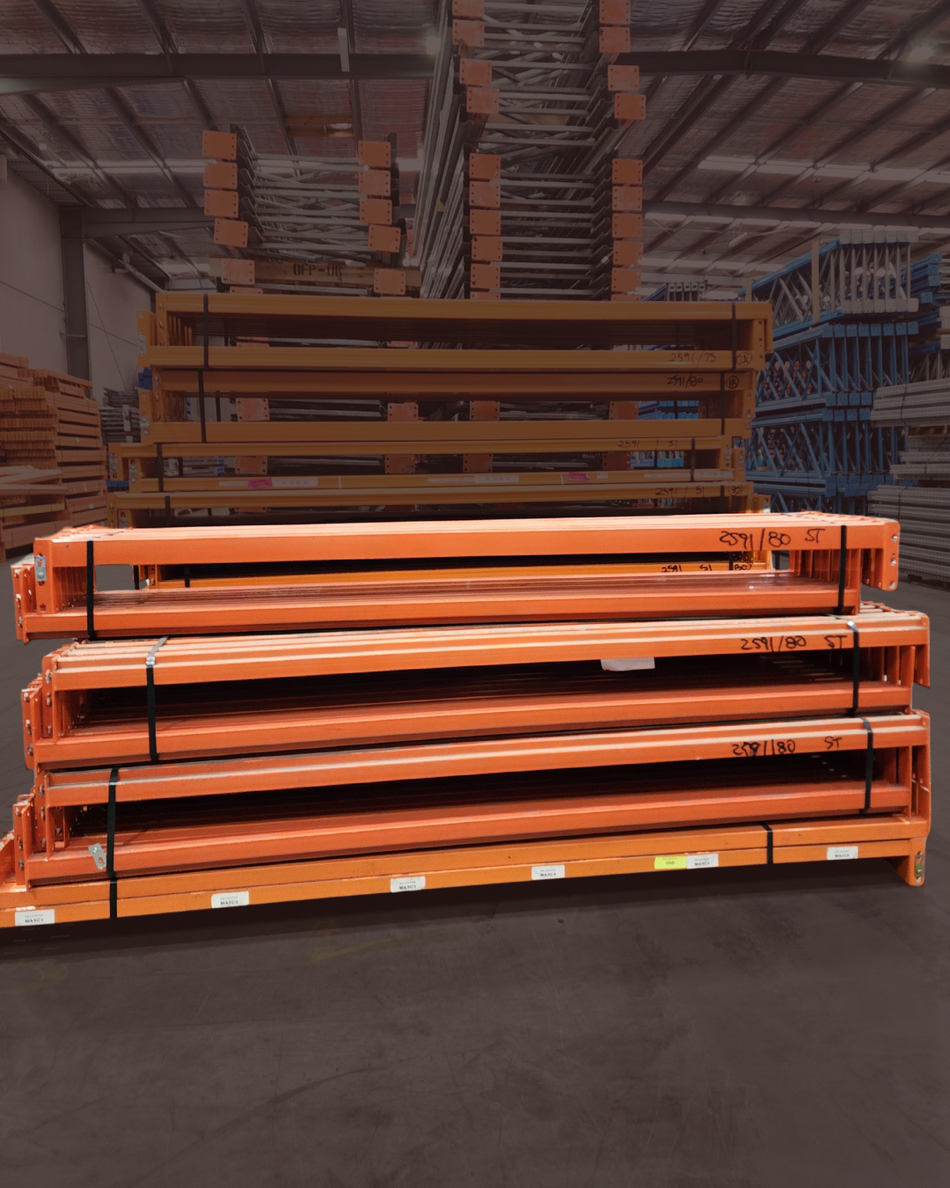 'Dexion Compatible' Step Beams - 2591mm x 80mm - Used